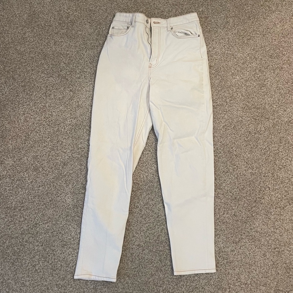 White Straight Leg Jean